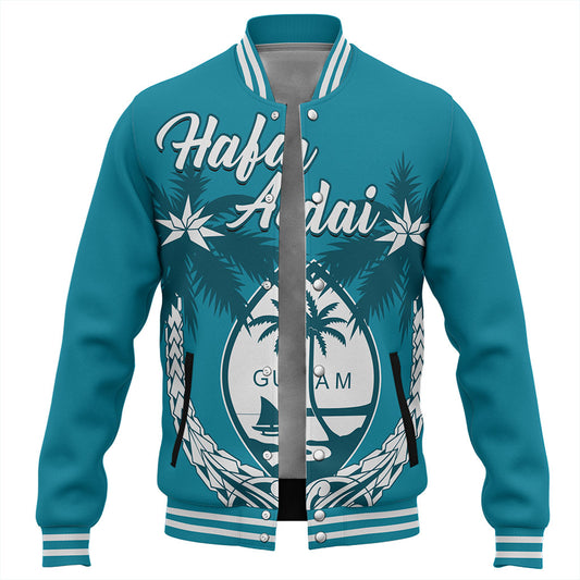 Guam Baseball Jacket Coconut Tree With Coat Of Arms