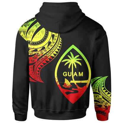 Guam Custom Personalised Hoodie - Guam Tatau Reggae Patterns