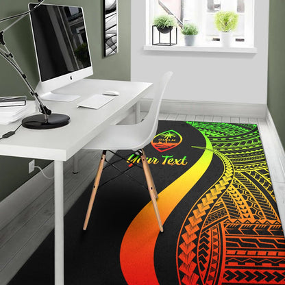 Guam Custom Personalised Area Rug - Reggae Polynesian Tentacle Tribal Pattern