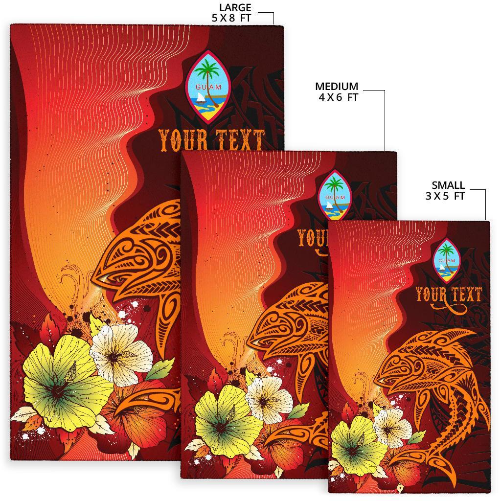 Guam Custom Personalised Area Rugs - Tribal Tuna Fish