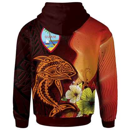 Guam Custom Personalised Hoodie - Tribal Tuna Fish