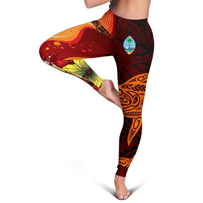 Guam Custom Personalised Legging - Tribal Tuna Fish
