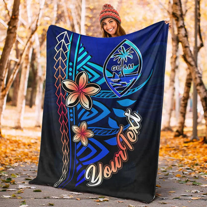 Guam Custom Personalised Premium Blanket - Vintage Tribal Mountain