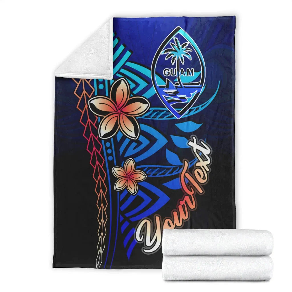 Guam Custom Personalised Premium Blanket - Vintage Tribal Mountain