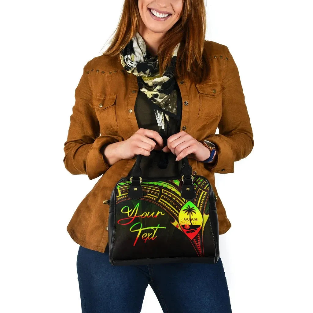 Guam Custom Personalised Shoulder Handbag - Cross Style Reggae Color