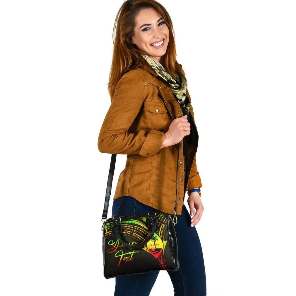 Guam Custom Personalised Shoulder Handbag - Cross Style Reggae Color