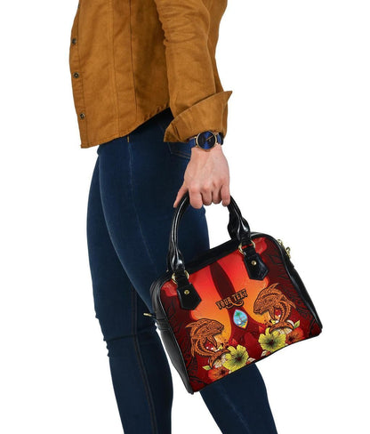 Guam Custom Personalised Shoulder Handbag - Tribal Tuna Fish