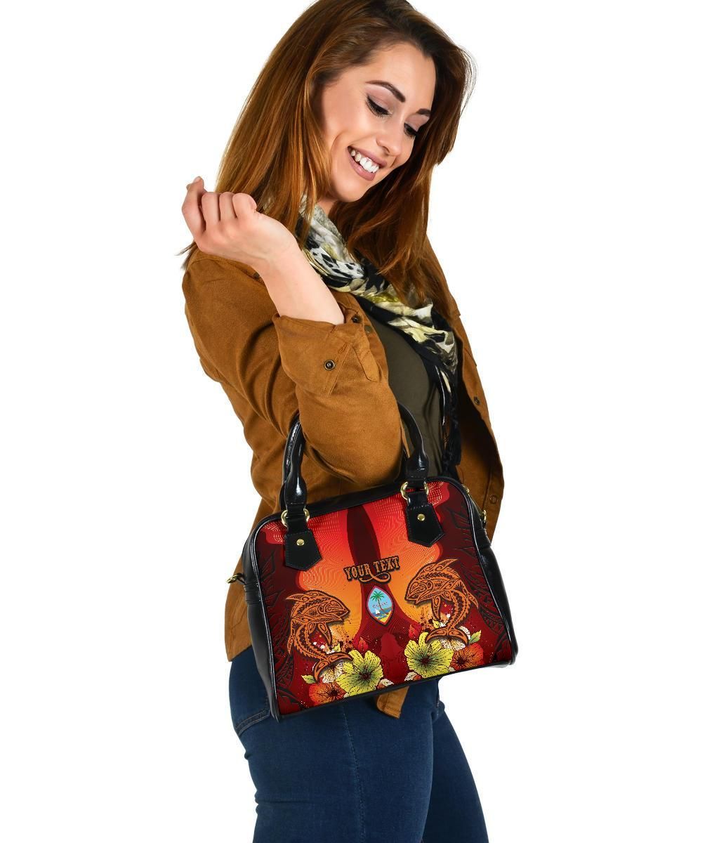 Guam Custom Personalised Shoulder Handbag - Tribal Tuna Fish