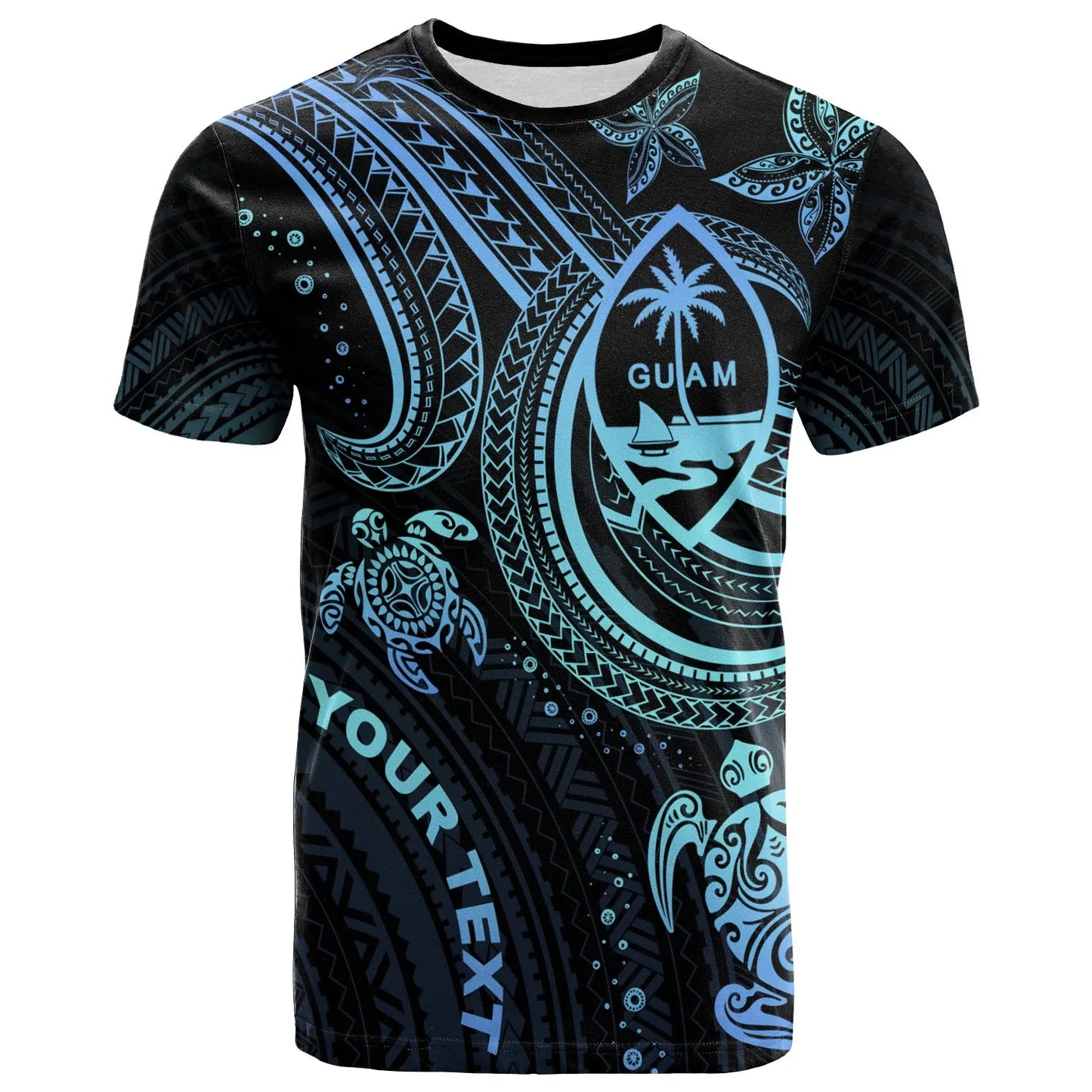 Guam Custom Personalised T-shirt - Blue Turtle