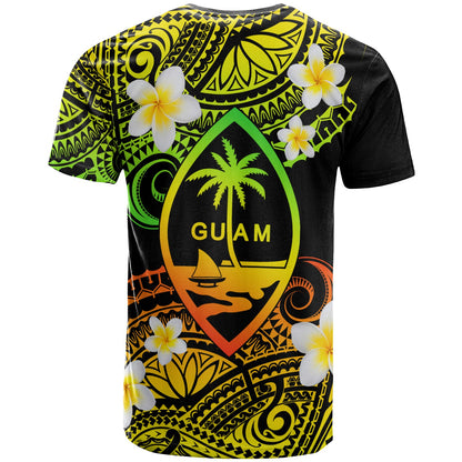 Guam Custom Personalised T-Shirt - Plumeria Polynesian Vibe Reggae