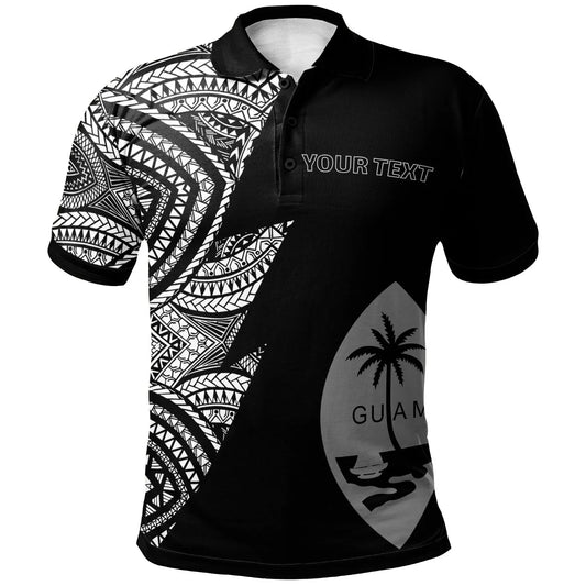 Guam Custom Personalized Polo Shirt - Flash Style White