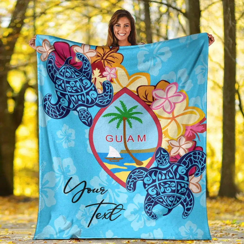 Guam Custom Personalised Premium Blanket - Tropical Style