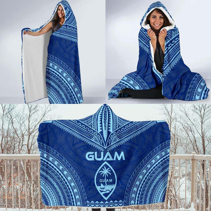 Guam Flag Polynesian Chief Hooded Blanket