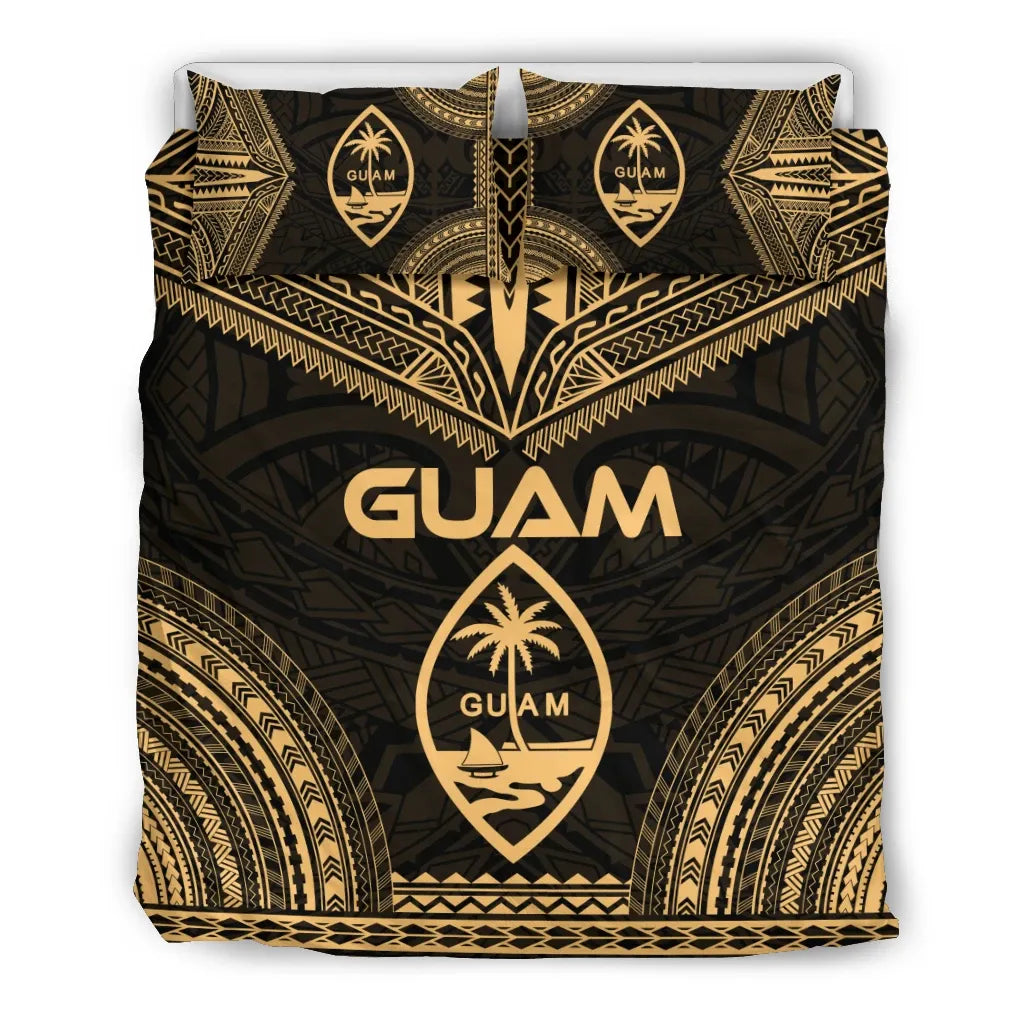 Guam Polynesian Chief Duvet Cover Set - Gold Version
