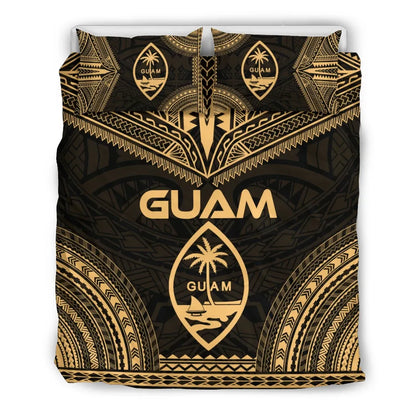 Guam Polynesian Chief Duvet Cover Set - Gold Version