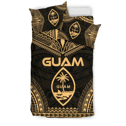 Guam Polynesian Chief Duvet Cover Set - Gold Version