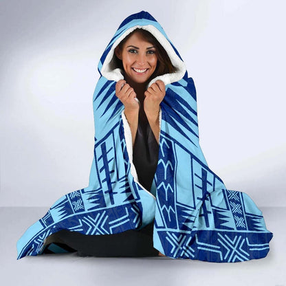 Guam Hooded Blanket - Polynesian Tattoo Flag