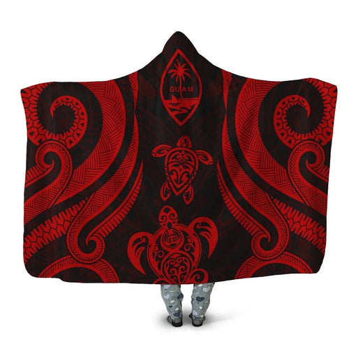 Guam Hooded Blanket - Red Tentacle Turtle
