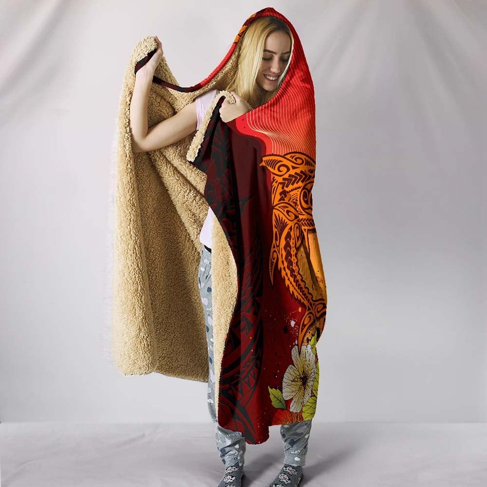 Guam Hooded Blankets - Tribal Tuna Fish