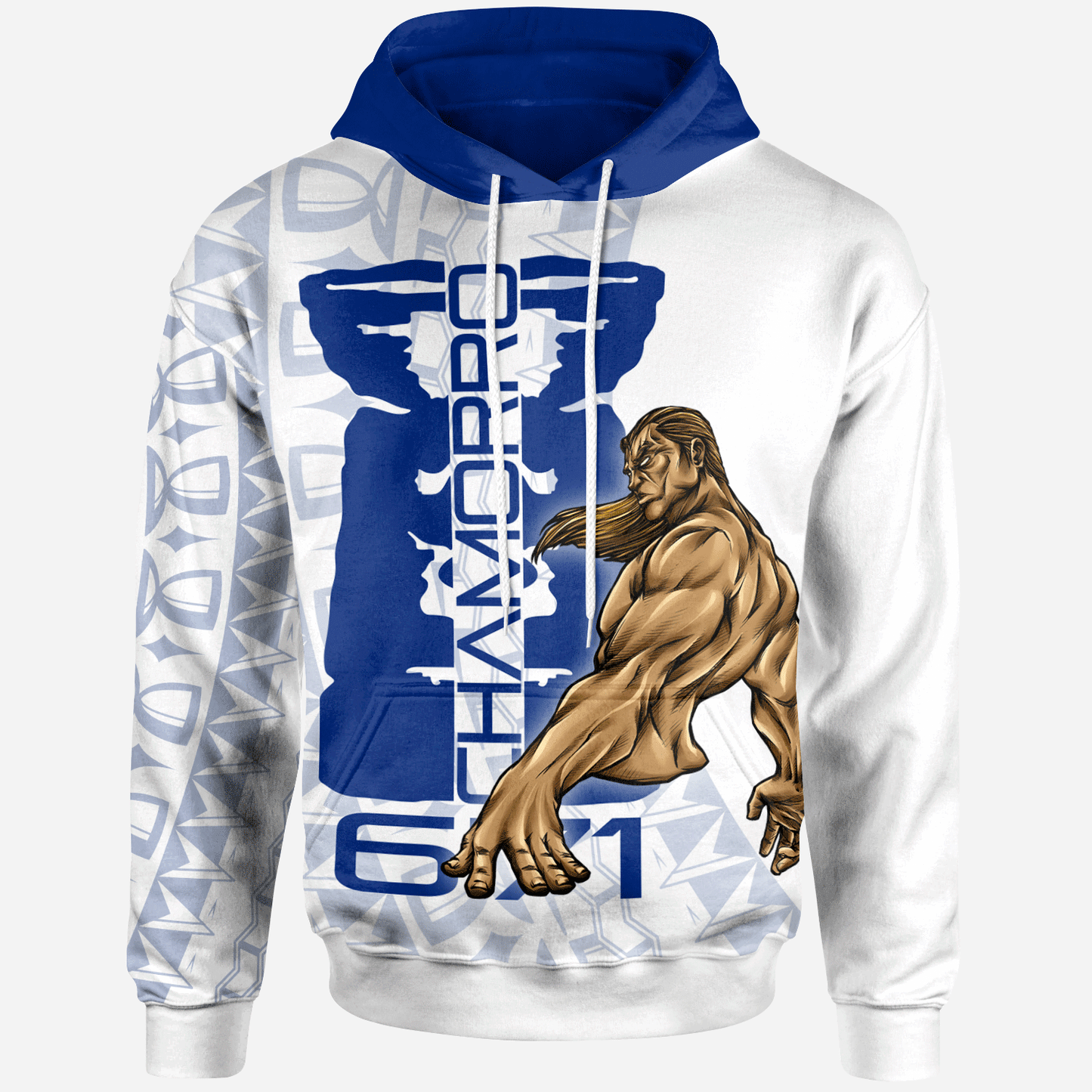 Guam Hoodie - Chamorro With Puntan Blue Color