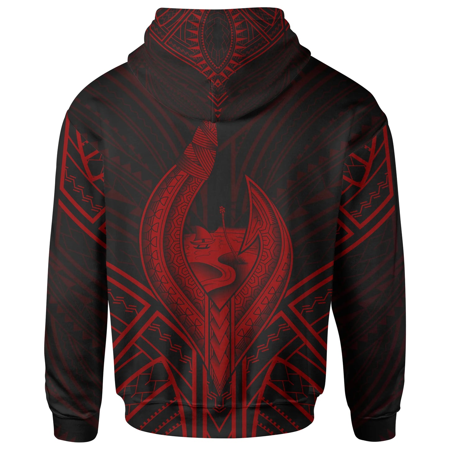 Guam Hoodie - Guam Seal Chamorro Tribal Red Color