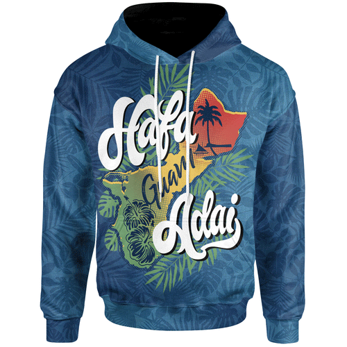 Guam Hoodie - Hafa Adai With Map