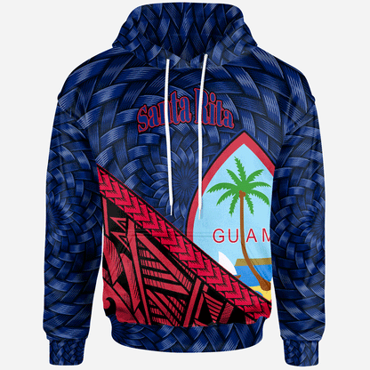 Guam Hoodie - Santa Rita Tapa Patterns With Bamboo