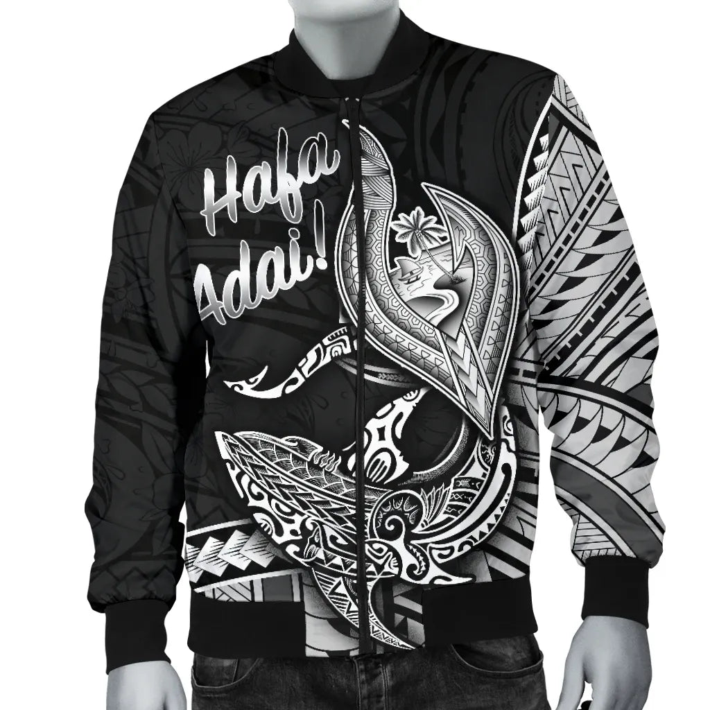 Guam Bomber Jacket - Hafa Adai Polynesian Patterns