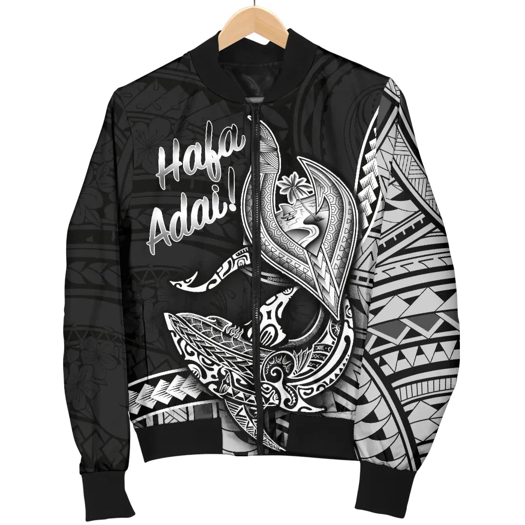 Guam Bomber Jacket - Hafa Adai Polynesian Patterns