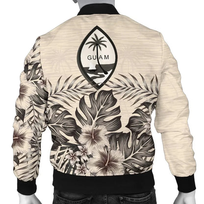 Guam Bomber Jacket - The Beige Hibiscus