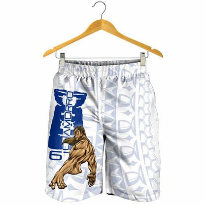 Guam Men Shorts - Chamorro With Puntan Blue Color