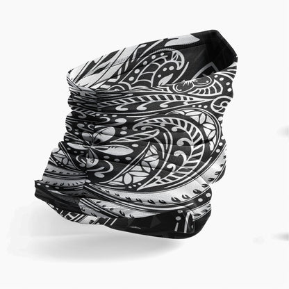 Guam Neck Gaiter - Floral Tattoo White
