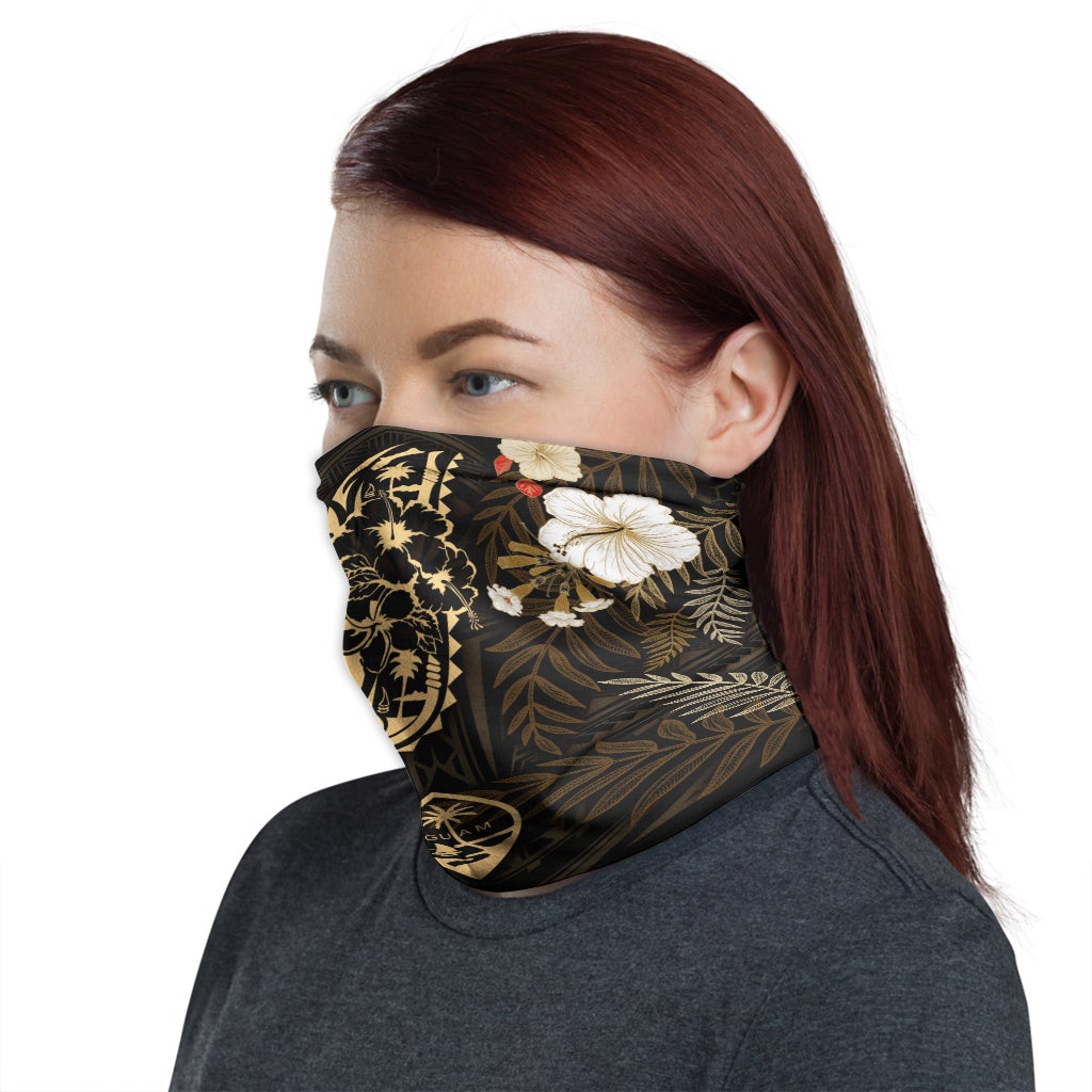 Guam Neck Gaiter - Hibiscus Guam Crest White