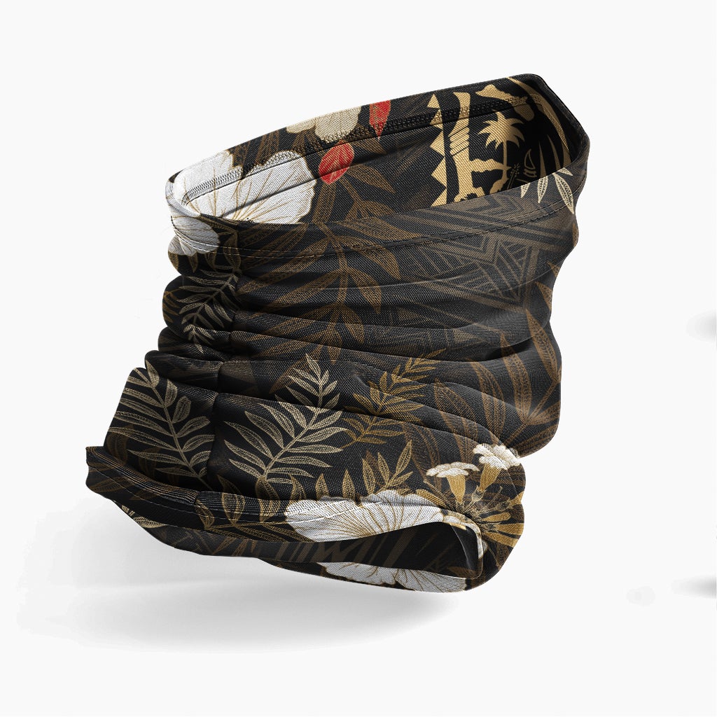 Guam Neck Gaiter - Hibiscus Guam Crest White