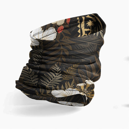 Guam Neck Gaiter - Hibiscus Guam Crest White