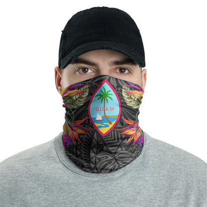 Guam Neck Gaiter - Hibiscus Polynesian Pattern