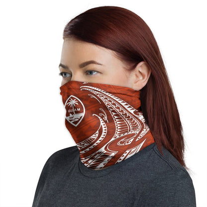 Guam Neck Gaiter - Tribal Wave Red