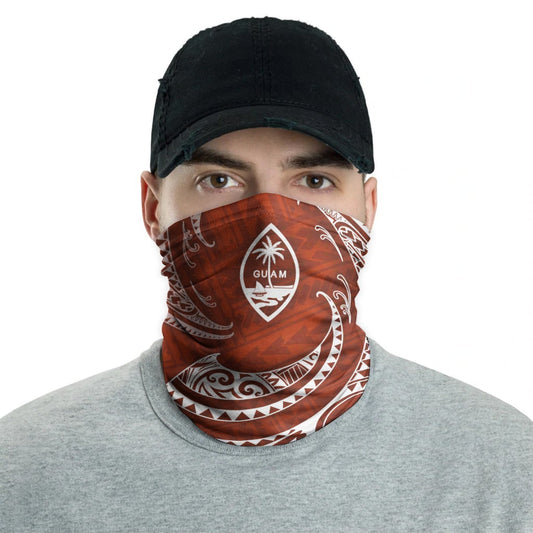 Guam Neck Gaiter - Tribal Wave Red
