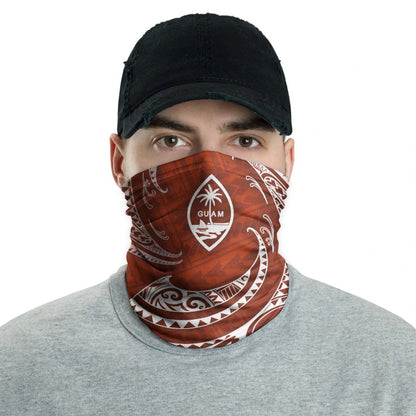 Guam Neck Gaiter - Tribal Wave Red