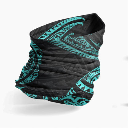 Guam Neck Gaiter - Tribal Wave Turquoise