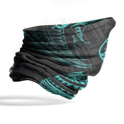 Guam Neck Gaiter - Tribal Wave Turquoise