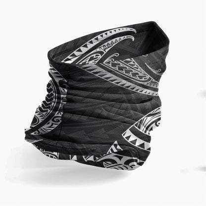 Guam Neck Gaiter - Tribal Wave White