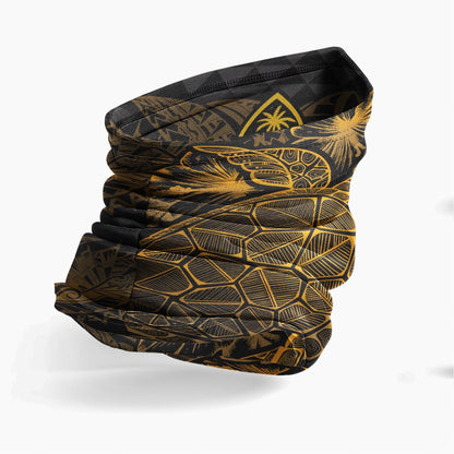 Guam Neck Gaiter - Turtle Hibiscus Gold