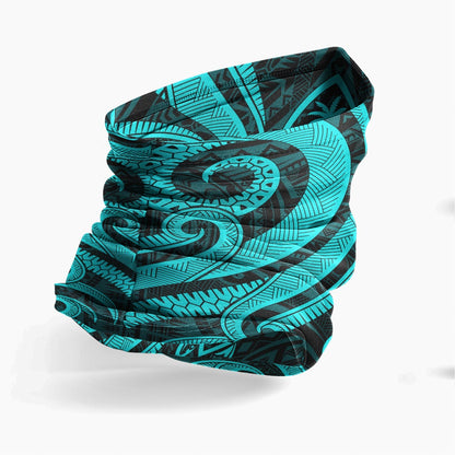 Guam Neck Gaiter - Turtle Tentacle Turquoise