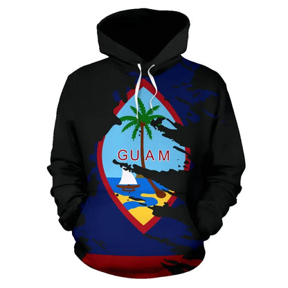 Guam Hoodie - Guam Coat Of Arms Painting