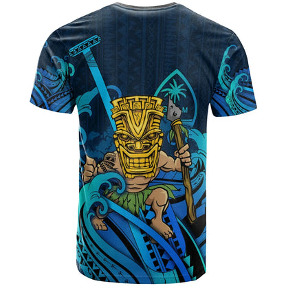 Guam Personalised Custom T-Shirt - Tiki And Waves
