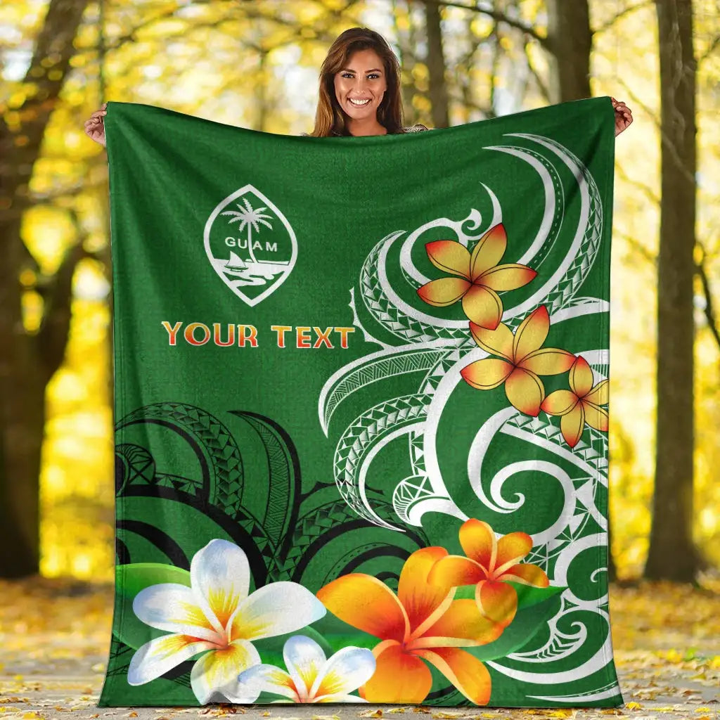 Guam Personalised Premium Blanket - Guamanian Spirit Green