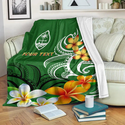 Guam Personalised Premium Blanket - Guamanian Spirit Green