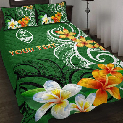 Guam Personalised Quilt Bed Set - Guamanian Spirit Green