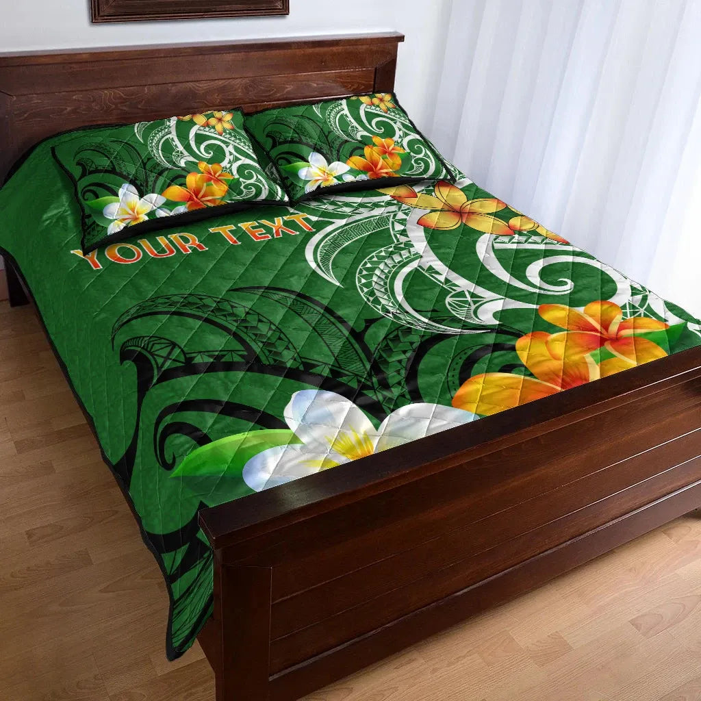 Guam Personalised Quilt Bed Set - Guamanian Spirit Green